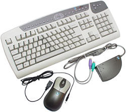 Cordless mouse and keyboard