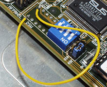 Wire linking solder pads