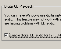 Digital CD playback setting