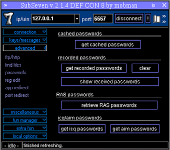 SubSeven interface