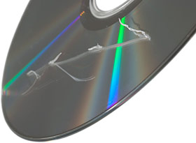 Extremely scratched CD.