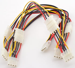 Chained Molex Y-adapters