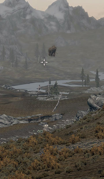 Aerial mammoth in Skyrim