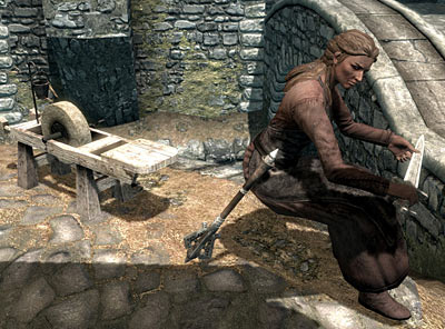 Levitating blacksmith bottom in Skyrim