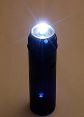 Aluminium flashlight in candle mode