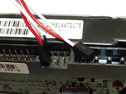 Cable connected to drive