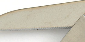 Scissor blade detail