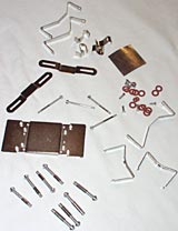 Clips, screws and washers