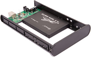 Mounting a 2.5-inch SSD in the USB 3 enclosure