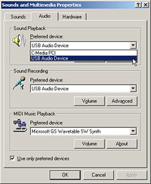 Windows audio properties